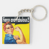 Rosie The Riveter Fel en Fabulous Sleutelhanger (Achterkant)