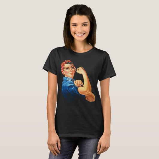 Rosie The Riveter  Feminisme T-Shirt (Voorkant volledig)