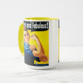 Rosie The Riveter Fierce en Fabulous Mok (Voorkant links)