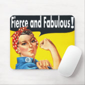 Rosie The Riveter Fierce en Fabulous Muismat (Met muis)