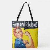 Rosie The Riveter Fierce en Fabulous Trendy Tote Bag (Voorkant)