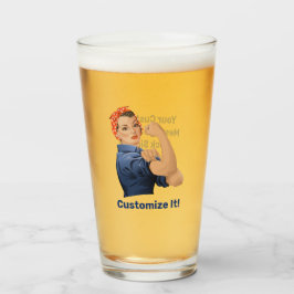 Rosie the Riveter Glass Glas