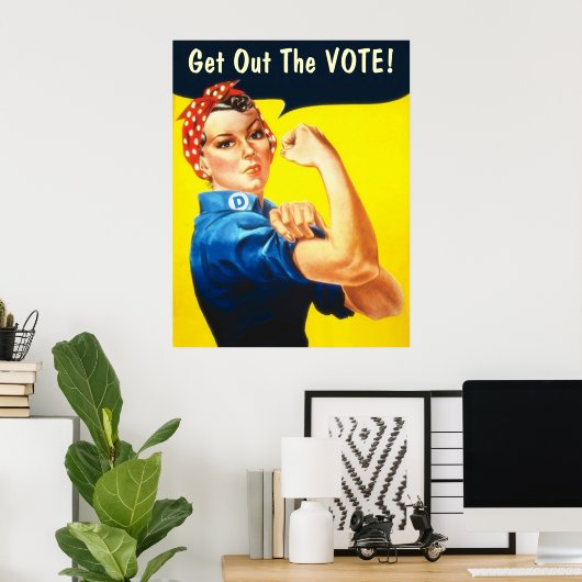 Rosie the Riveter GOTV poster (Thuiskantoor)