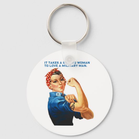ROSIE THE RIVETER - "Het vergt een sterke vrouw" Sleutelhanger (Voorkant)