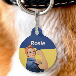 Rosie the Riveter-huisdieridentificatietag Huisdierpenning