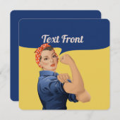 Rosie the Riveter Invitation (Voorkant / Achterkant)