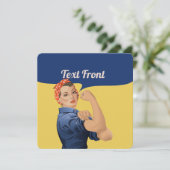 Rosie the Riveter Invitation (Staand voorkant)