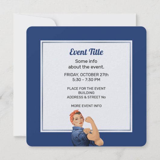 Rosie the Riveter Invitation (Achterkant)