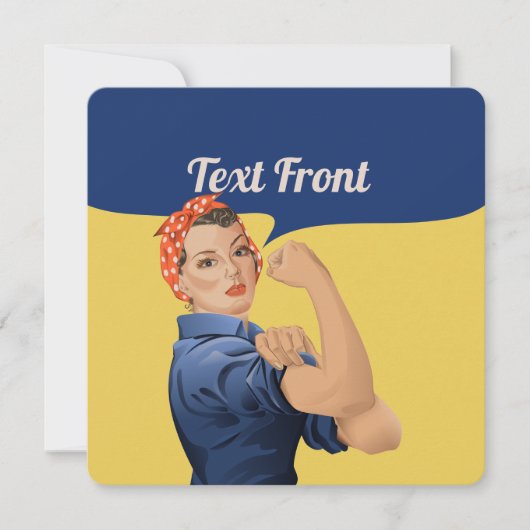 Rosie the Riveter Invitation (Voorkant)