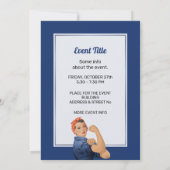 Rosie the Riveter Invitation Kaart (Achterkant)
