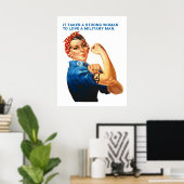 ROSIE THE RIVETER - "It takes a strong woman..." Poster (Thuiskantoor)