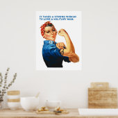 ROSIE THE RIVETER - "It takes a strong woman..." Poster (Keuken)