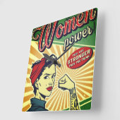 Rosie The Riveter Large Clock Vierkante Klok (Hoek)
