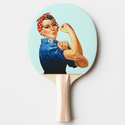 ROSIE THE RIVETER Nieuwe Ping Pong Bat Tafeltennisbatje (Voorkant)