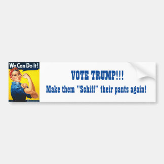 Rosie the Riveter Pro Trump Bumpersticker