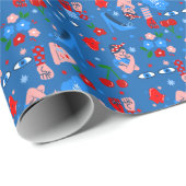 rosie the riveter rockabilly grillig cadeaupapier (Rol Hoek)