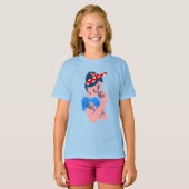 rosie the riveter rockabilly retro icoon t-shirt (Voorkant volledig)