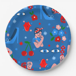 rosie the riveter rockabilly speels papieren bordje