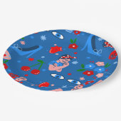 rosie the riveter rockabilly whimsical papieren bordje (Gekanteld)