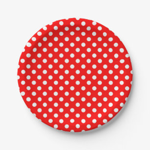 Rosie The Riveter Style Happy Polka Dots Papieren Bordje