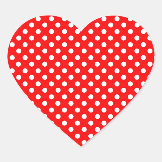 Rosie The Riveter Style Mode Polka Dots Hart Sticker (Voorkant)