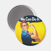 Rosie the Riveter - "We Can Do It" Magneet (Voorkant / Achterkant)