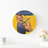 Rosie the Riveter We Can Do It! Your Text Here Grote Klok (Huis)