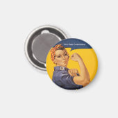 Rosie the Riveter We Can Do It! Your Text Here Magneet (Voorkant / Achterkant)