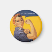 Rosie the Riveter We Can Do It! Your Text Here Magneet (Voorkant)