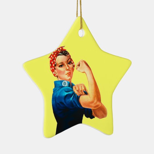 Rosie The Riveter WII Poster Keramisch Ornament (Rechts)