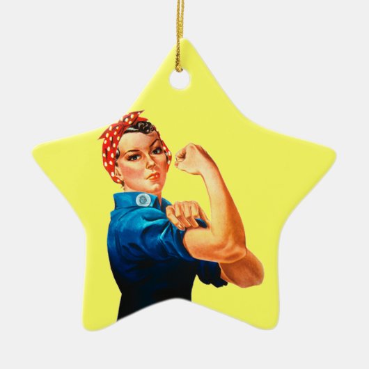 Rosie The Riveter WII Poster Keramisch Ornament (Voorkant)