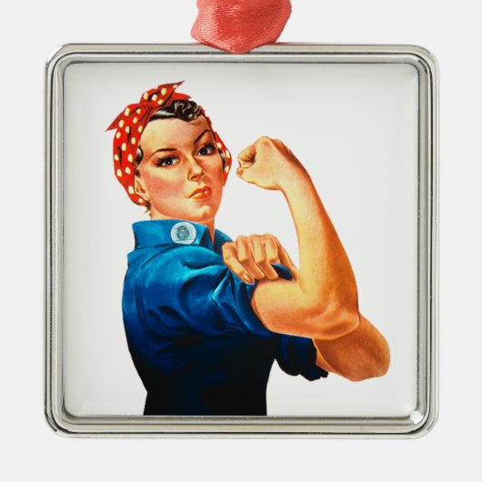 Rosie The Riveter WII Poster Metalen Ornament (Voorkant)