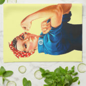 Rosie The Riveter WII Poster Theedoek (Gevouwen)