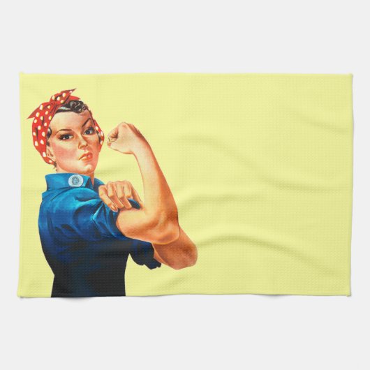 Rosie The Riveter WII Poster Theedoek (Horizontaal)