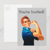 Rosie The Riveter WII Poster Uitnodiging Briefkaart (Voorkant / Achterkant)