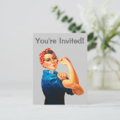 Rosie The Riveter WII Poster Uitnodiging Briefkaart (Staand voorkant)