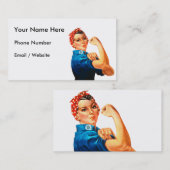Rosie The Riveter WII Poster Visitekaartje (Voorkant / Achterkant)