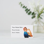 Rosie The Riveter WII Poster Visitekaartje (Staand voorkant)