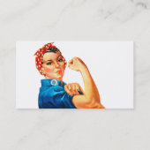 Rosie The Riveter WII Poster Visitekaartje (Achterkant)