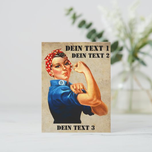 Rosie the Riveter - Yes We Can Briefkaart (Staand voorkant)