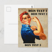 Rosie the Riveter - Yes We Can Briefkaart (Voorkant / Achterkant)