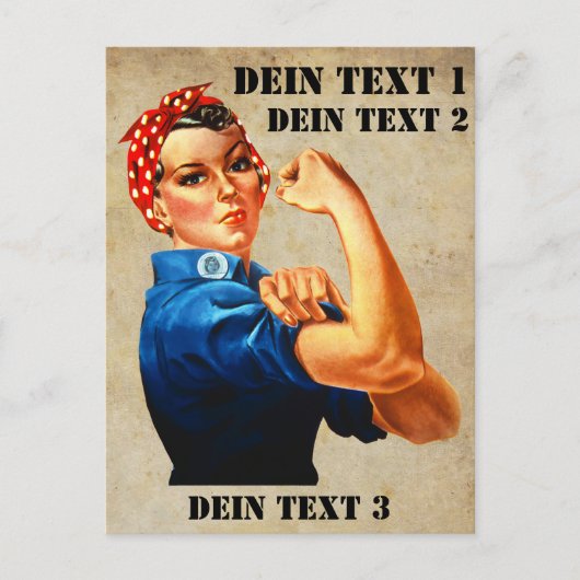 Rosie the Riveter - Yes We Can Briefkaart (Voorkant)