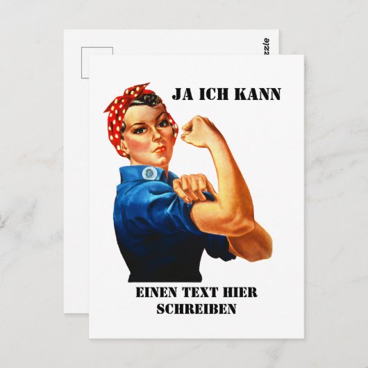Rosie the Riveter - Yes We Can Briefkaart (Voorkant / Achterkant)