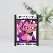 Rosie Toon Kat Fairy Kitten B&W EdgesPostcard Briefkaart (Staand voorkant)