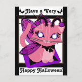 Rosie Toon Kat Fairy Kitten B&W EdgesPostcard Briefkaart (Voorkant)