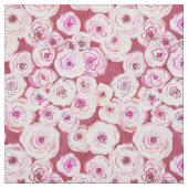 ROSIE UITZICHT Red Rose Floral Pattern Stof (Swatch)