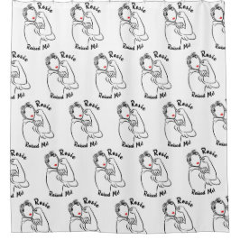 Rosie verhoogd decennium - Canvas Print Douchegordijn