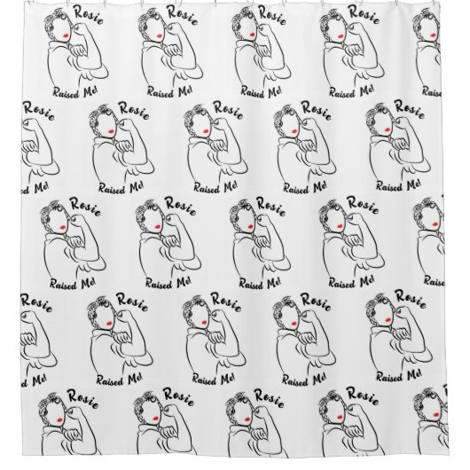 Rosie verhoogd decennium - Canvas Print Douchegordijn (Voorkant)