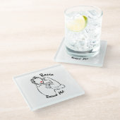 Rosie verhoogd decennium - Canvas Print Glazen Onderzetter (Schuin)