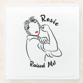 Rosie verhoogd decennium - Canvas Print Glazen Onderzetter